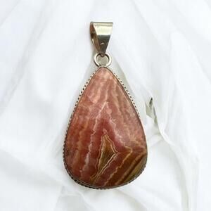 Rhodochrosite Solid 925 Sterling Silver Pendant